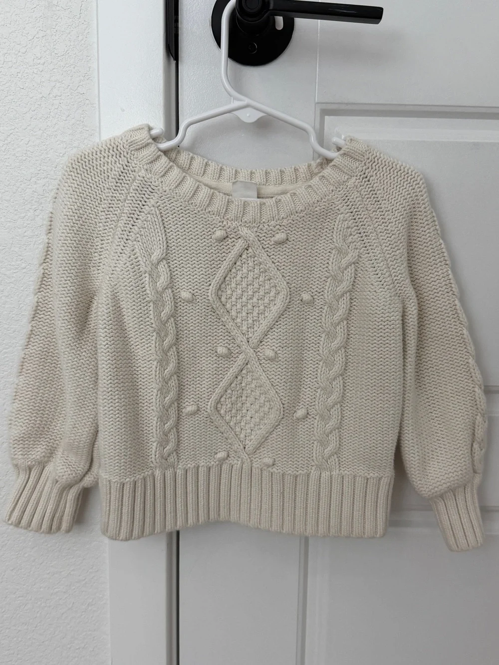 Baby Gap Crewneck Knit Cream Toddler Girl Sweater 3T